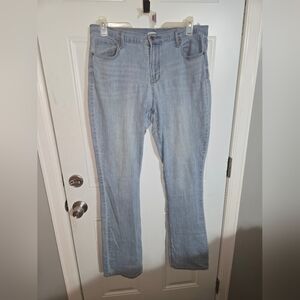 Old Navy Women's Straight Leg Jeans - Light Blue - 14 Tall